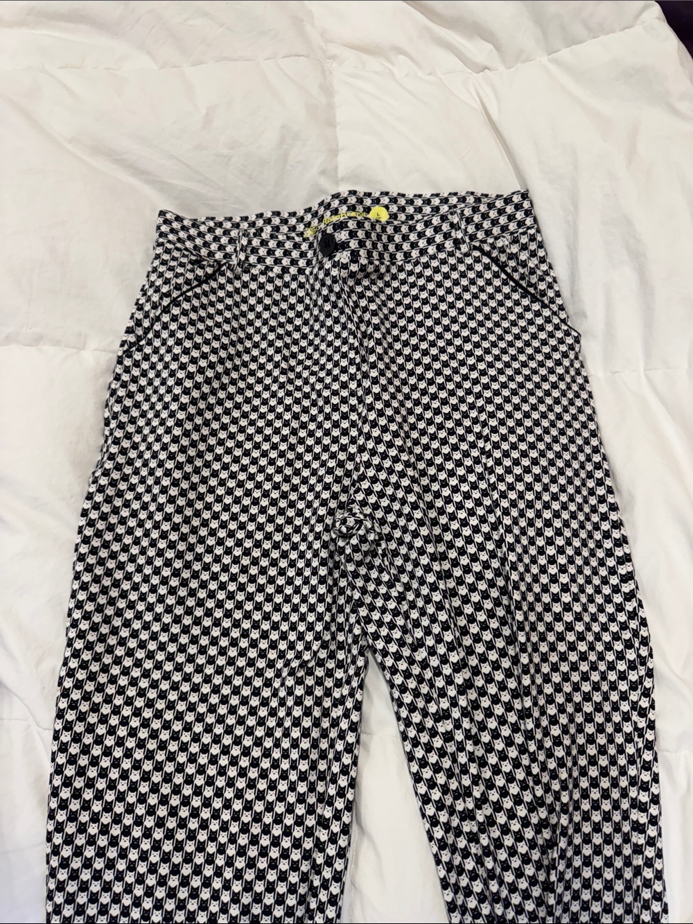 Betabrand Black & White Houndstooth CAT pants